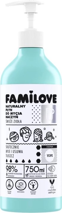 Lëng për larje enësh Yope Familove Natural 750ml