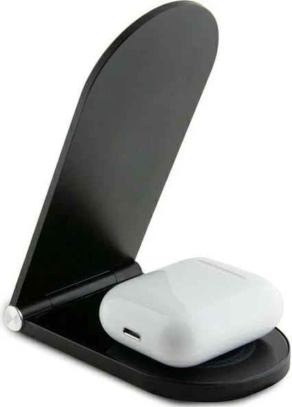 Karikues induktiv 2-në-1 Ferrari Printed Logo MagSafe, 15W, i palosshëm, i zi