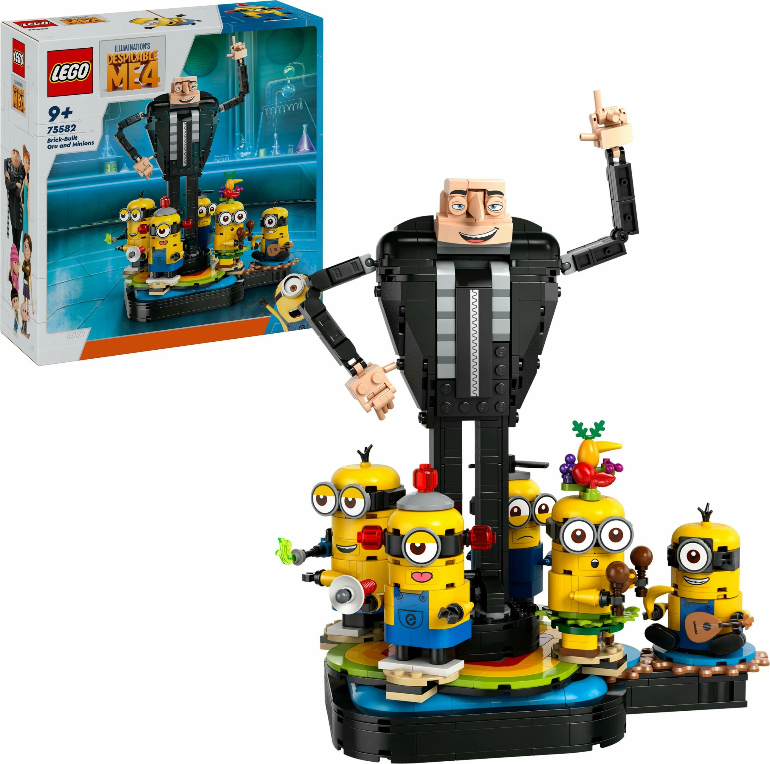 Set ndërtimi LEGO Alien Conquest Brick-Built Gru dhe Minions, 839 pjesë, 948 g