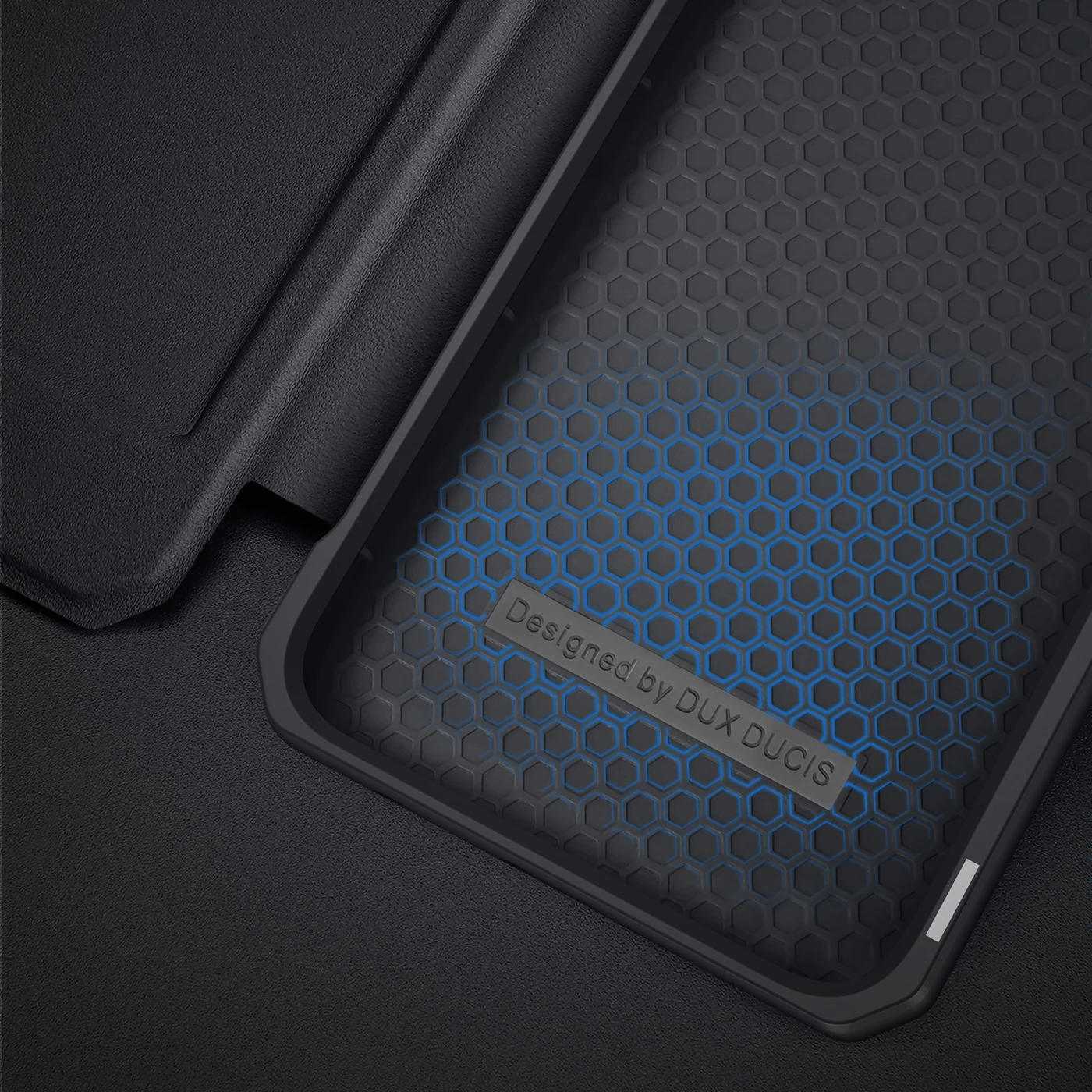 Mbështjellës Dux Ducis Skin X për Samsung Galaxy A73, me kapak dhe xhep, i zi