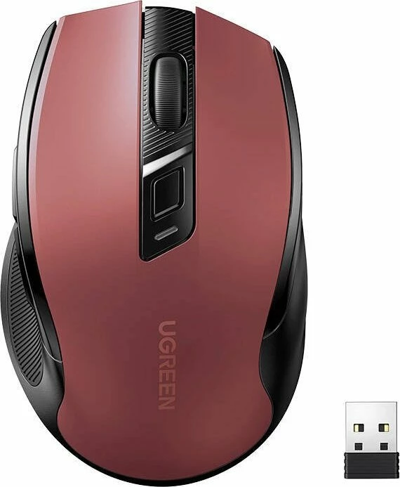 Maus pa kabllo Ugreen MU006 2.4GHz + Bluetooth 5.0, 4000 DPI, 6 butona, i kuq