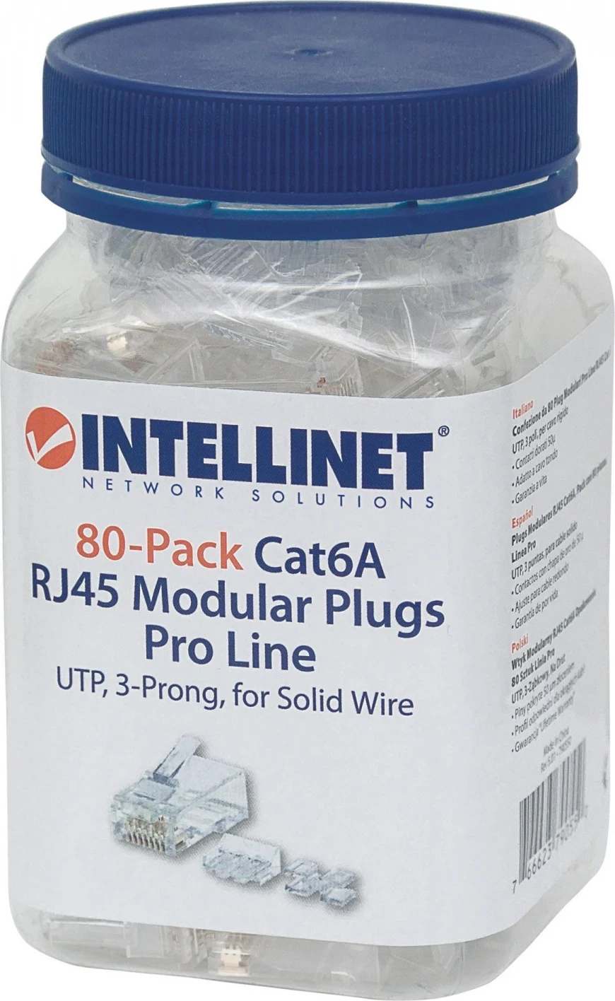 Konektorë Intellinet, RJ45 Cat6a UTP, transparent