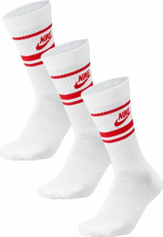 Çorape Nike, të bardha dhe të kuqe [Madhësia: 42 - 46]