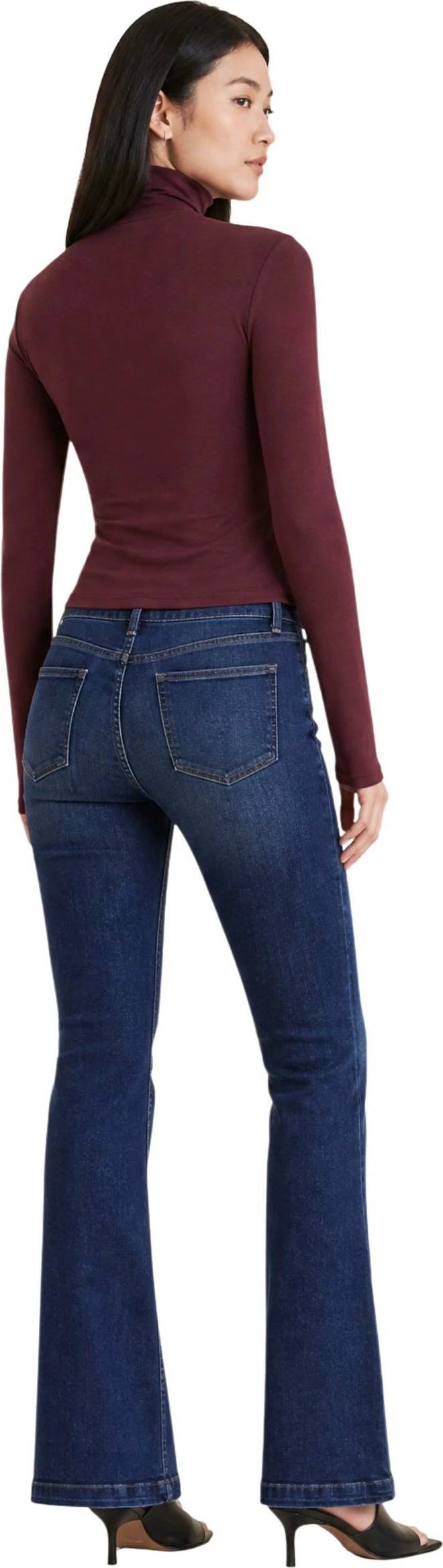 Maicë me mëngë të gjata për femra Guess Greta High Neck LS K V6BP11 K6907, bordo [Madhësia: L]