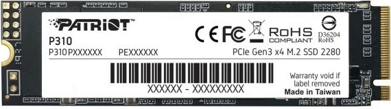 Disk SSD i brendshëm Patriot P310 1.92TB M.2 2280 PCIe Gen3 x4 NVMe 2100/1800MB/s