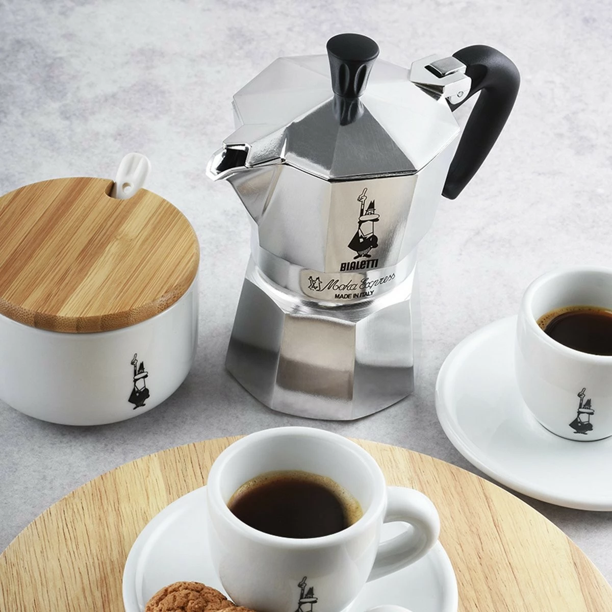 Moka Express Bialetti, 0.06 L, alumini, e zezë