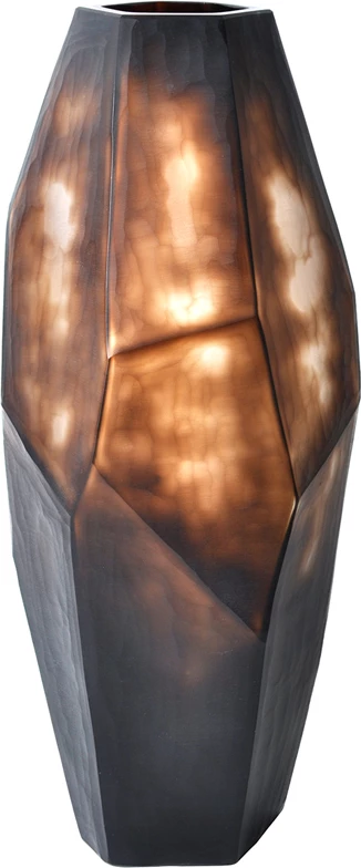 Vazo BARRY, qelq, ngjyrë çokollate, 19x19x45 cm