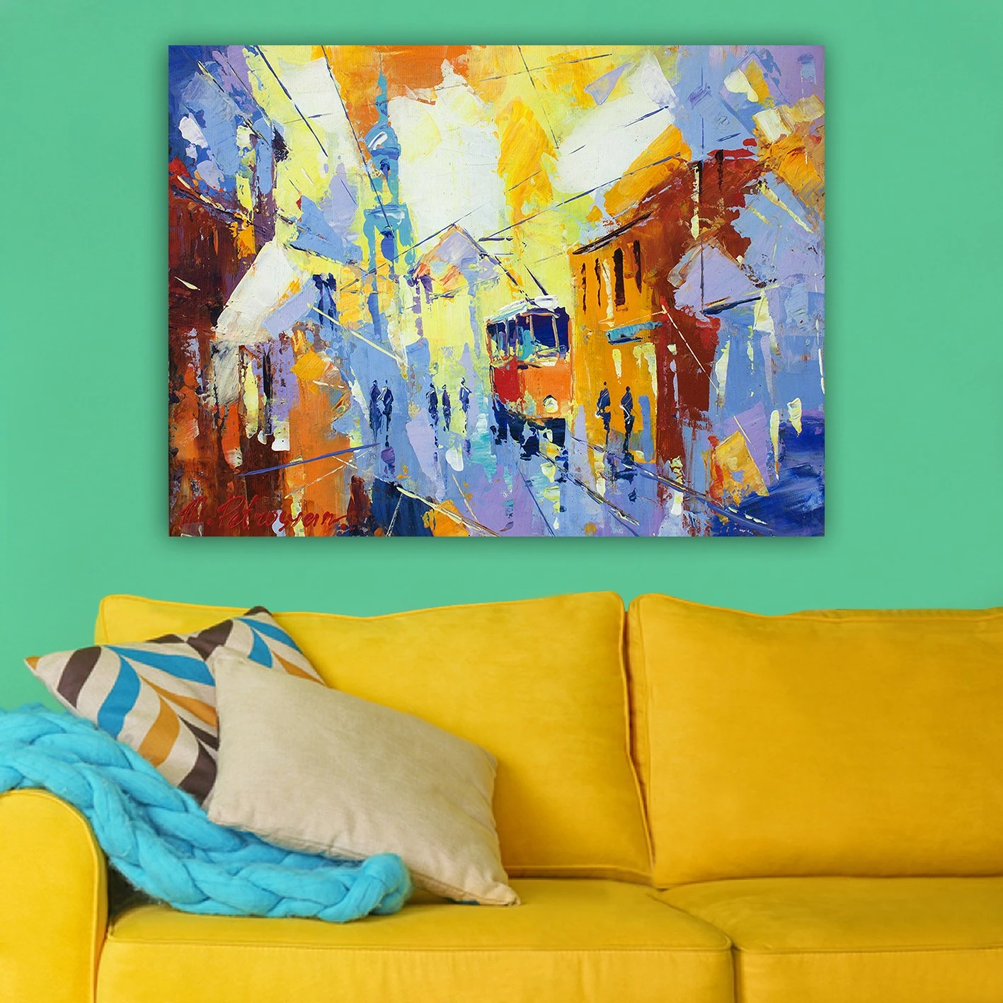Pikturë dekorative në kanavacë, shumëngjyrëshe, 70x100cm, 446402158_70100