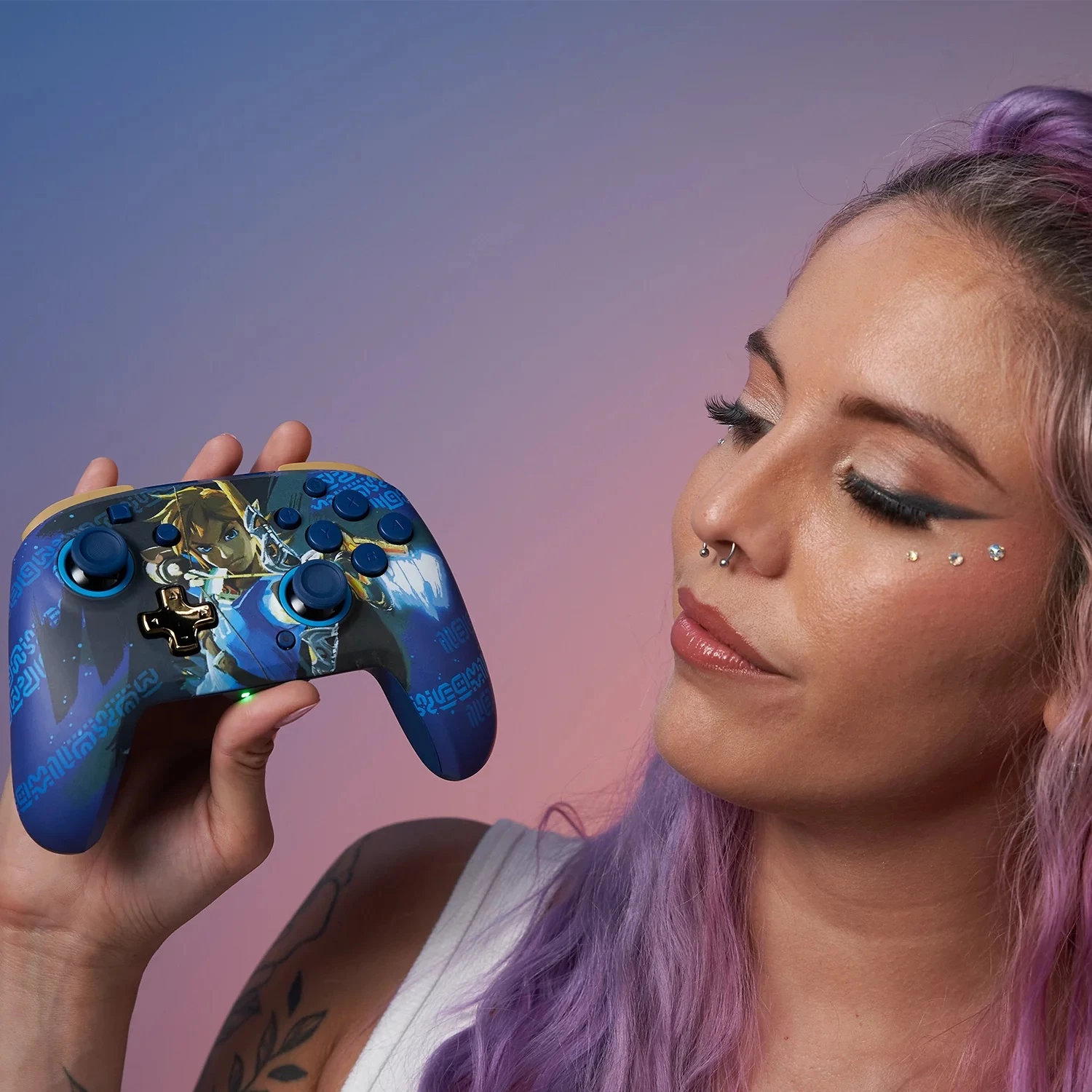 Kontroller wireless PDP Rematch Link Hero Glow in the Dark për Nintendo Switch/Switch OLED/Switch 2