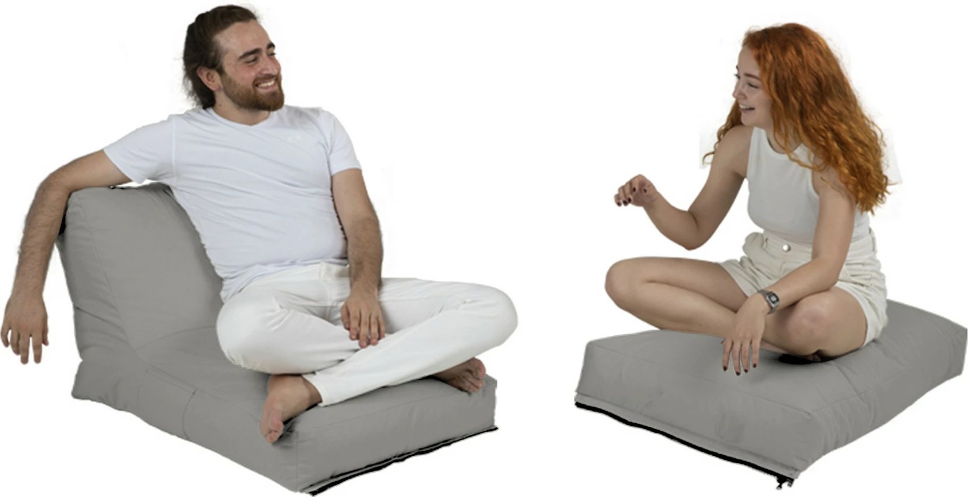 Qese për kopsht, divan i ulët/pouf Siesta, ngjyrë fume