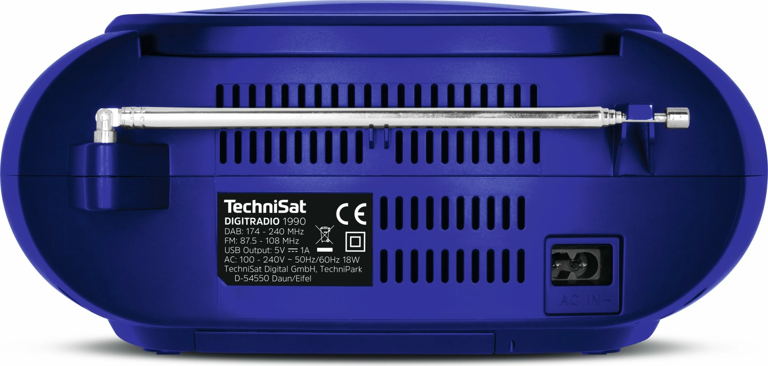 Radio digjitale TechniSat DigitRadio 1990, DAB+, USB, kaltër