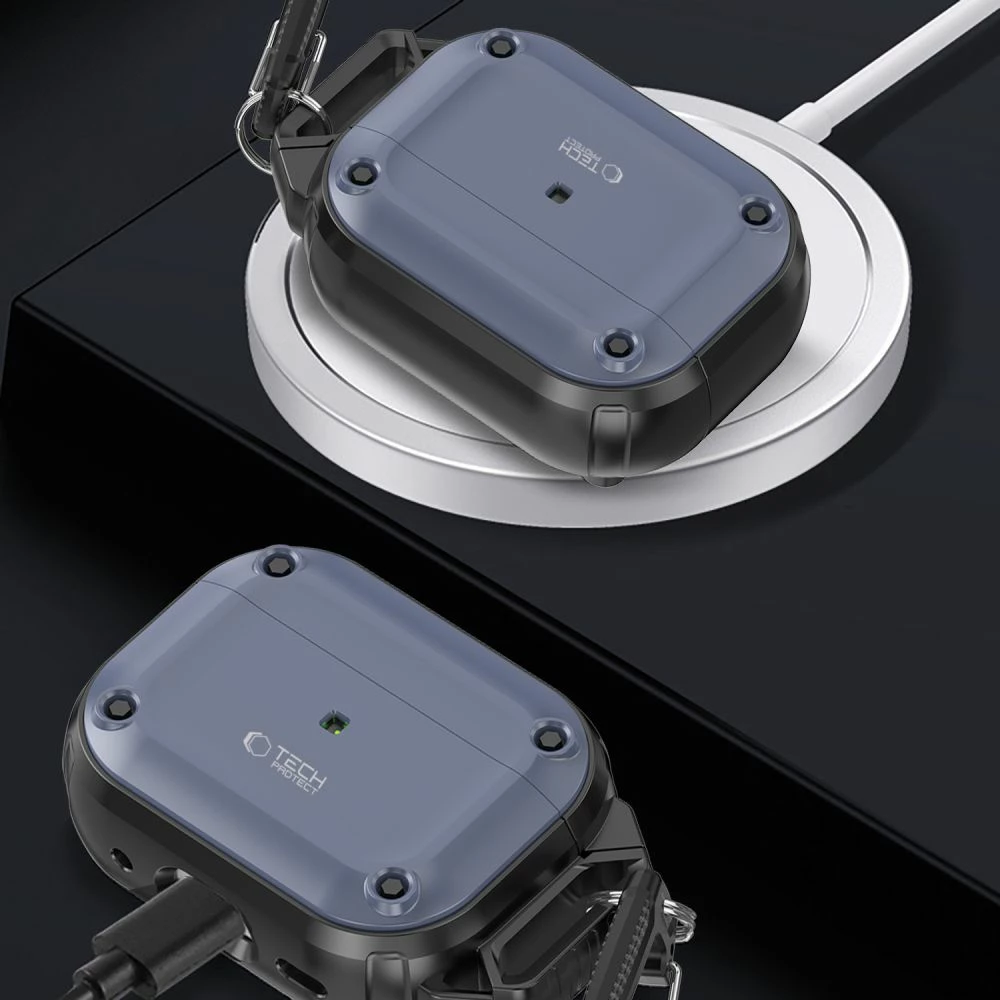 Mbështjellës Tech-Protect Rough Hook për AirPods Pro/Pro 2, Blu