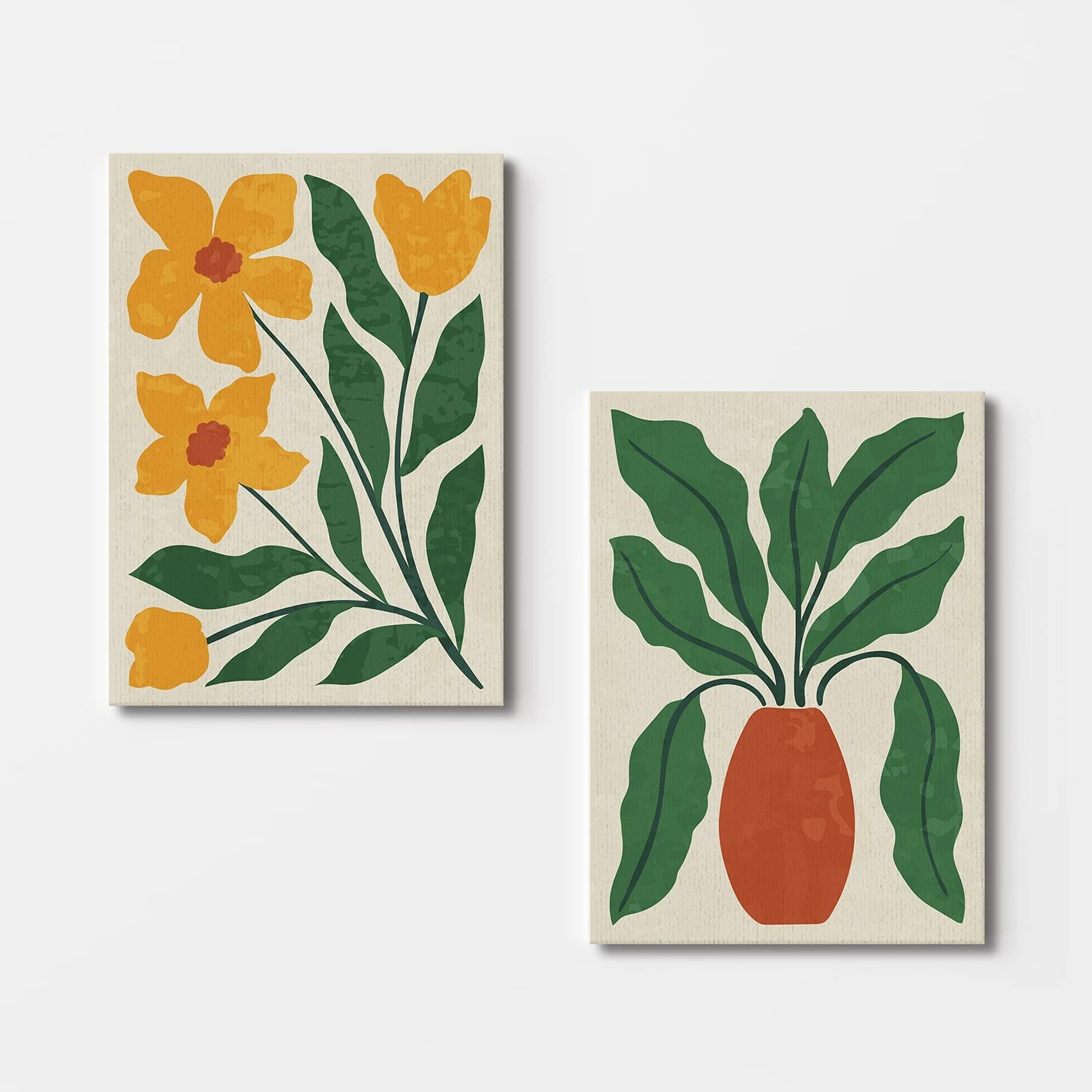 Pikturë dekorative në kanavacë (2 copë), Wallity, 2KNV4387, 50x70cm
