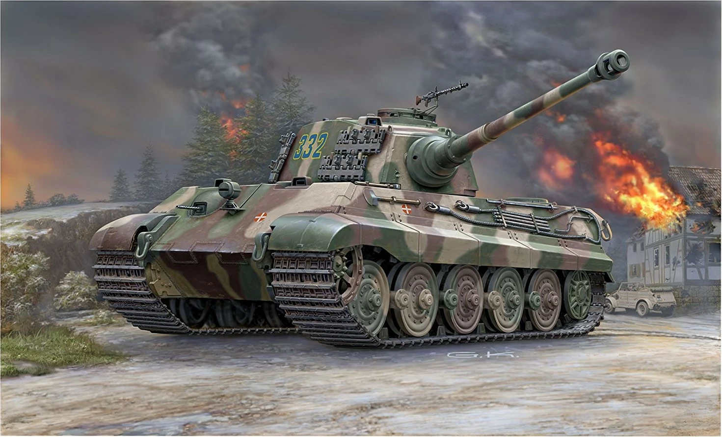 Model plastik tank Revell Tiger II Henschel Turret 1:35, 250 pjesë