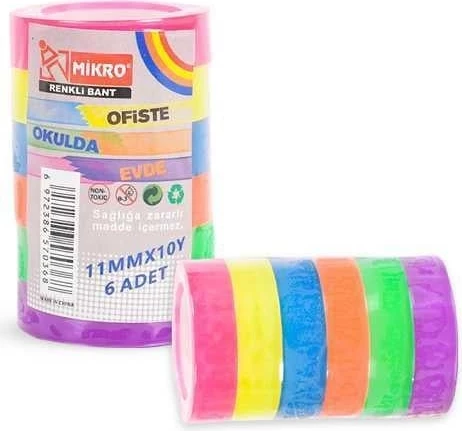 Set shiritash ngjitës me ngjyra – 6 copë