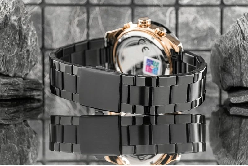 Orë dore për meshkuj Skmei, e zezë