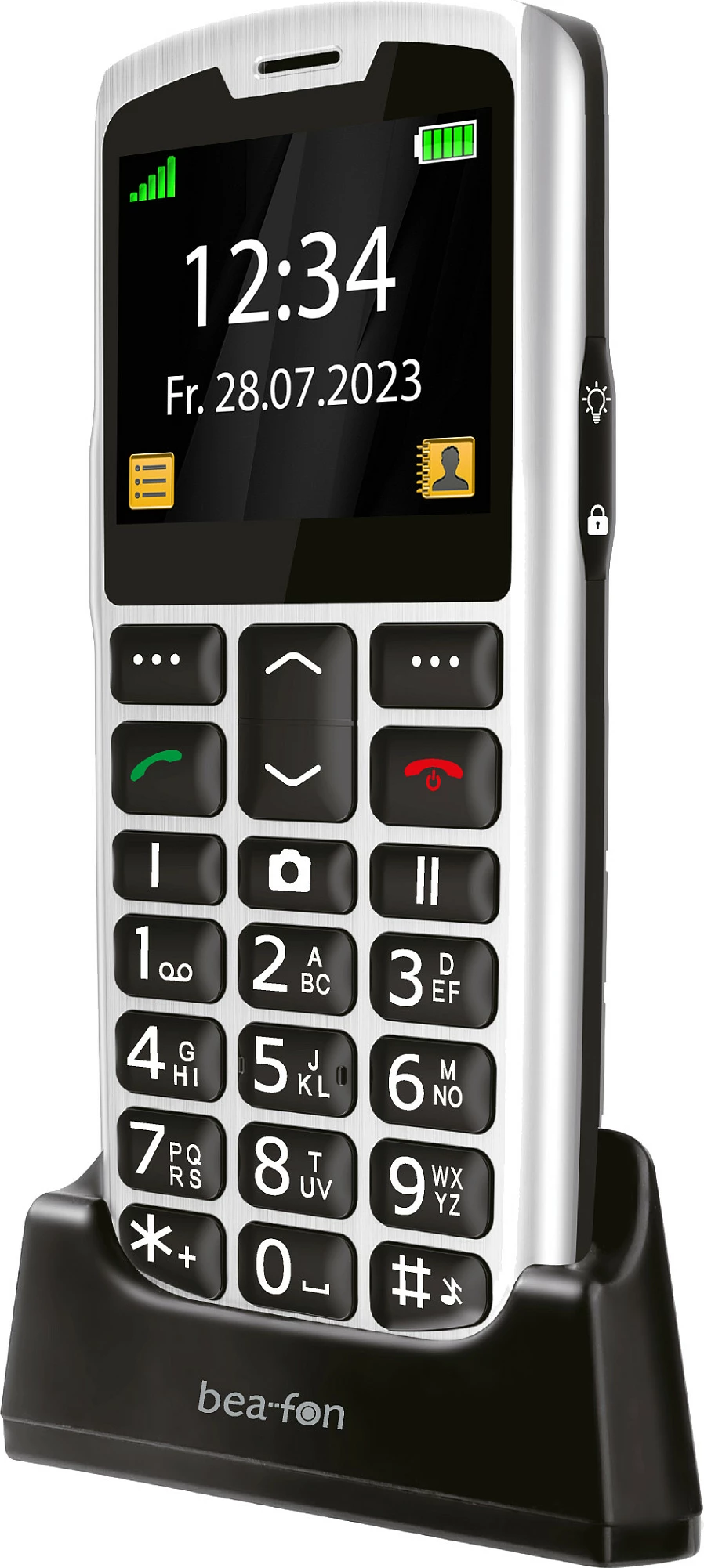 Celular bea-fon SL260 LTE, Bar, Single SIM, 5.59 cm (2.2"), Bluetooth, 800 mAh, Ngjyrë e zezë, Argjend