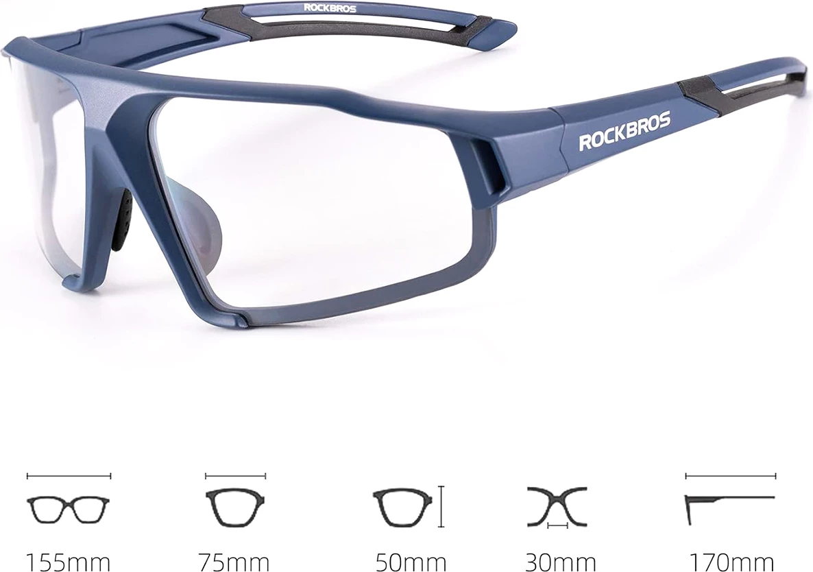 Syze çiklizmi Rockbros SP216BL, lente fotokromatike UV400, blu