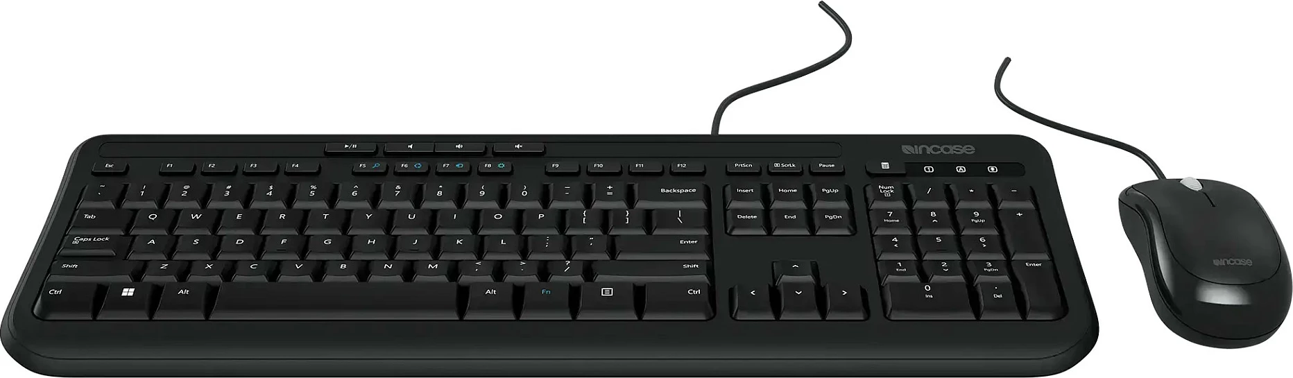 Set tastierë me maus Incase Desktop 600, USB, QWERTY IT, full-size, e zezë