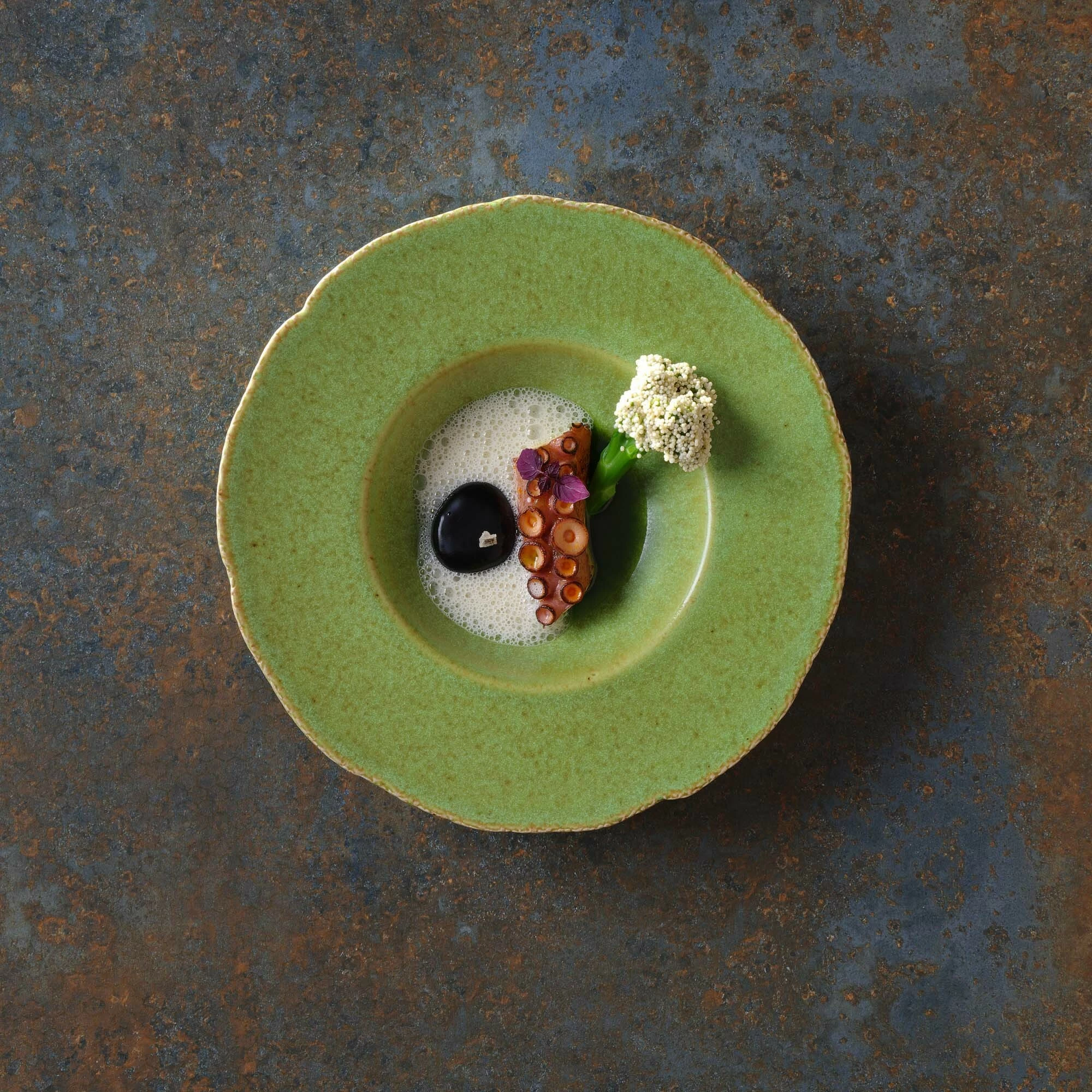 Pjatë prezantimi Fine Dine Edenic 220 mm, e gjelbër, set 3 copë