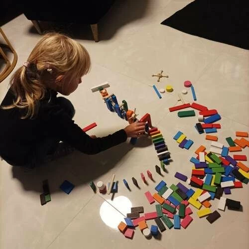 Set domino druri Kruzzel 22914, 360 copë, 407 elemente, shumëngjyrësh