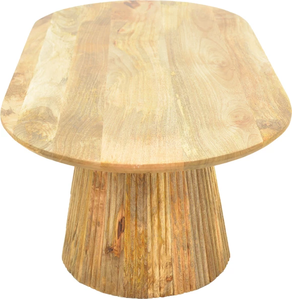 Tavolinë kafeje Aithra, dru mango i fortë, ngjyrë natyrale, 120x60x42cm