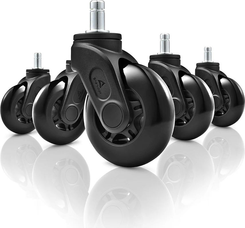 Set rrotash për karrige gaming Sharkoon SKILLER SW10, 7.5 cm, 5 copë, e zezë
