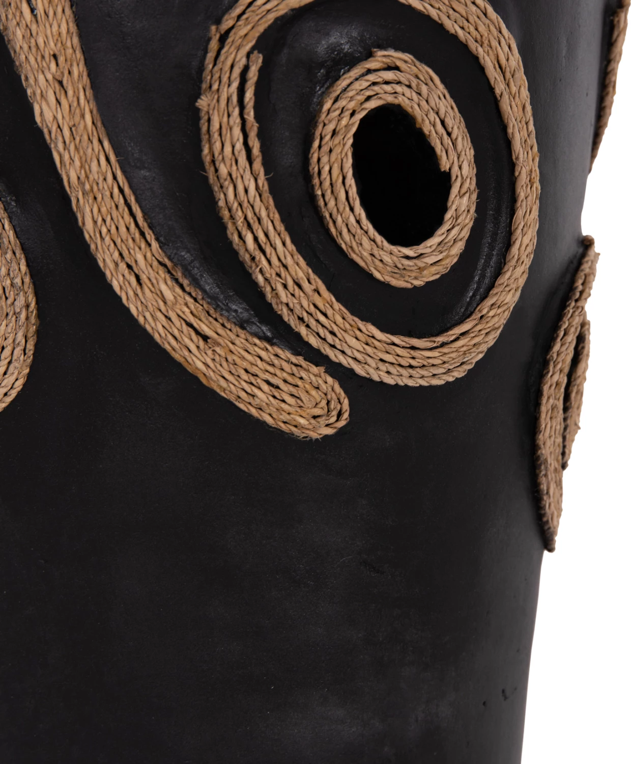 Vazo dekorative tavoline DEAN, terrakotë e zezë, FH4677.01S, 19x25cm