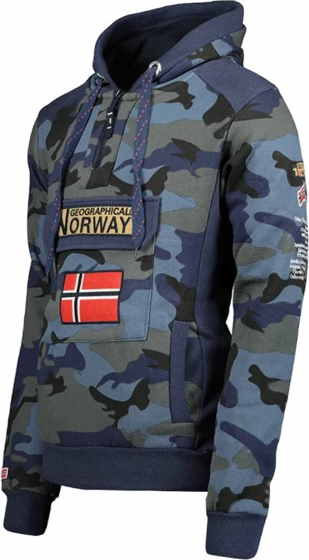 Duks për meshkuj Geographical Norway GYMCLASS MEN CAMO 100, blu