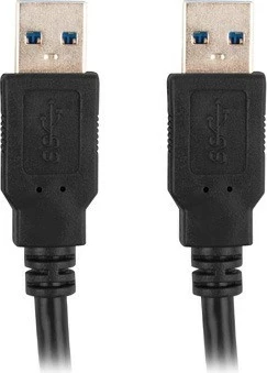 Kabëll USB Lanberg USB-A në USB-A 3.0 0.5m i zi