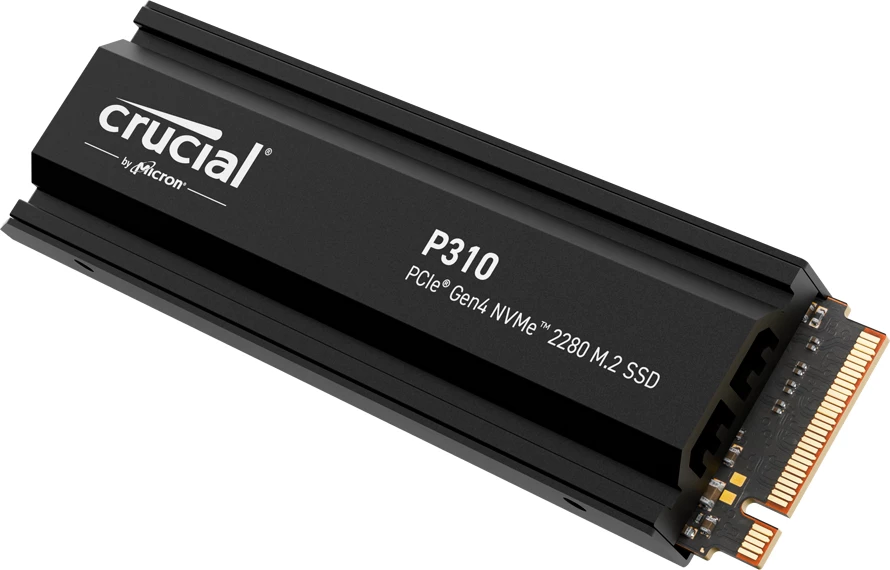 SSD Crucial P310 2TB NVMe M.2 2280 PCIe Gen4 me ftohës, e zezë