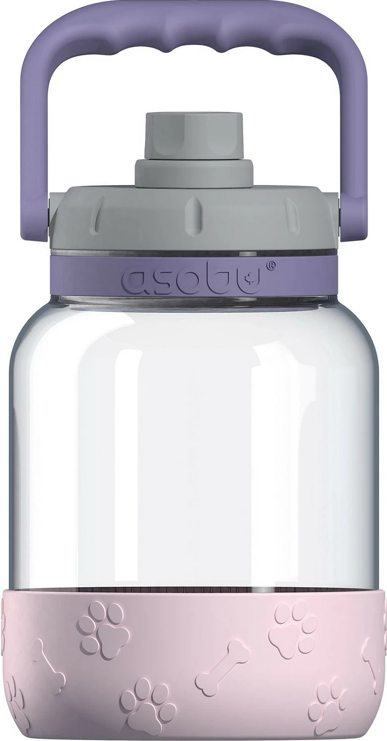 Shishe uji për qen Asobu The Barkley, 1500 ml, Tritan/Silikon, rozë