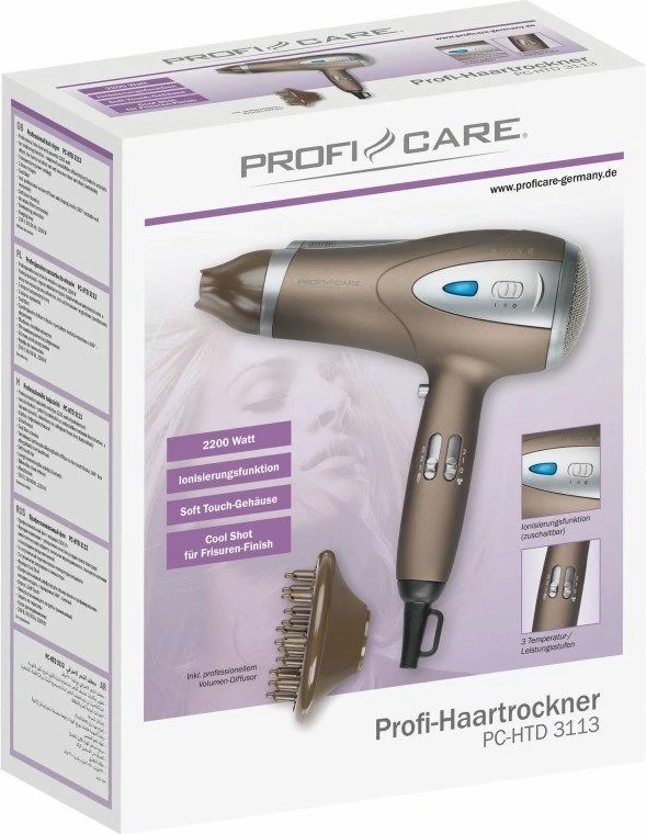 Tharëse flokësh PROFICARE PC-HTD 3113, kafe
