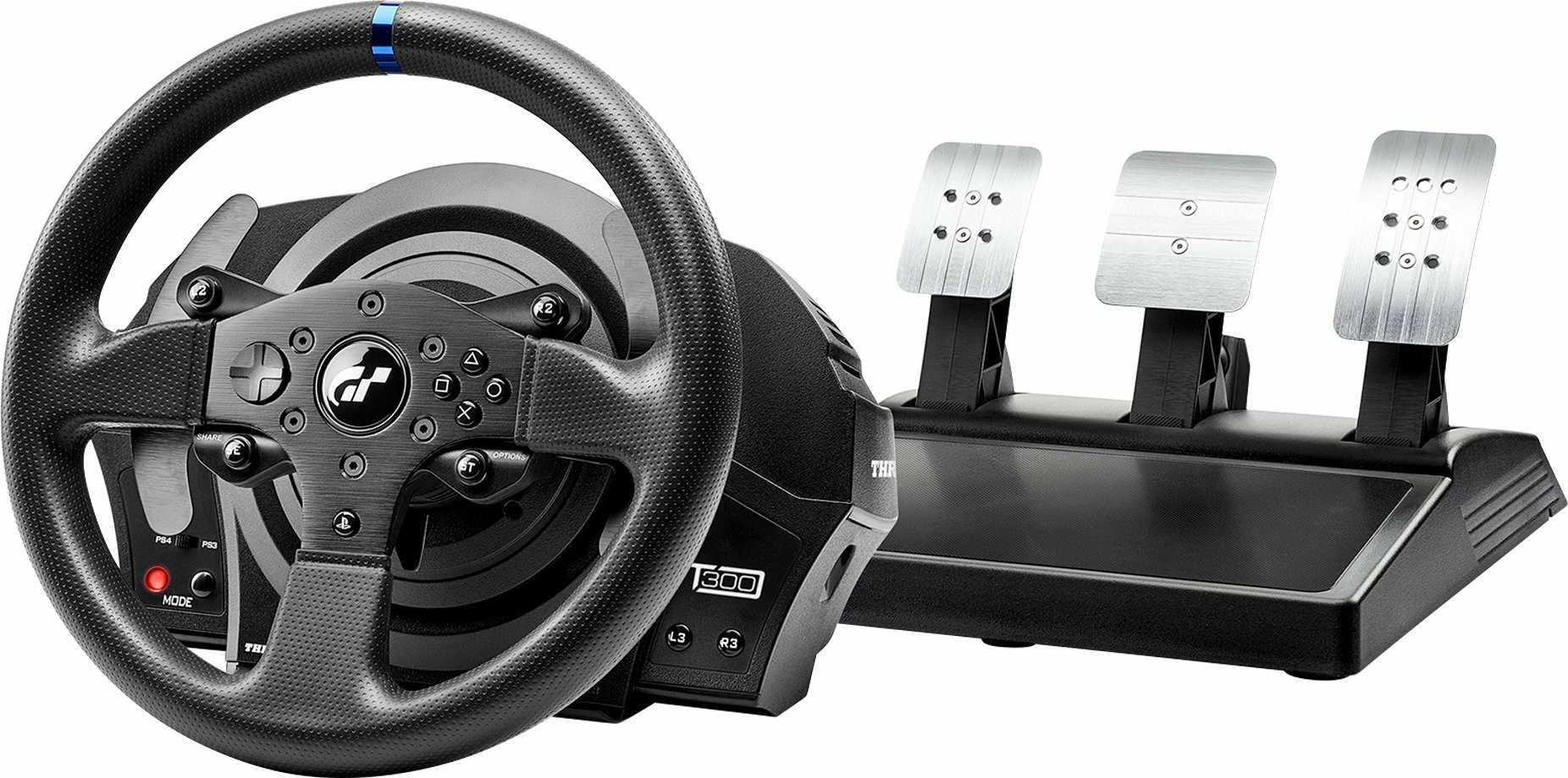 Timon simulimi Thrustmaster T300RS GT 4160681, set me pedale, 1080°, USB, PC/PS3/PS4/PS5, zi