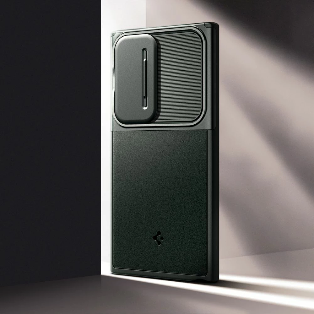 Mbështjellës Spigen Optik Armor për Samsung Galaxy S24 Ultra, Gjelbër e errët