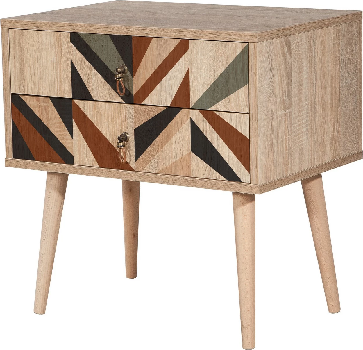 Komodinë natës Hanah Home, City Triangle, shumëngjyrëshe