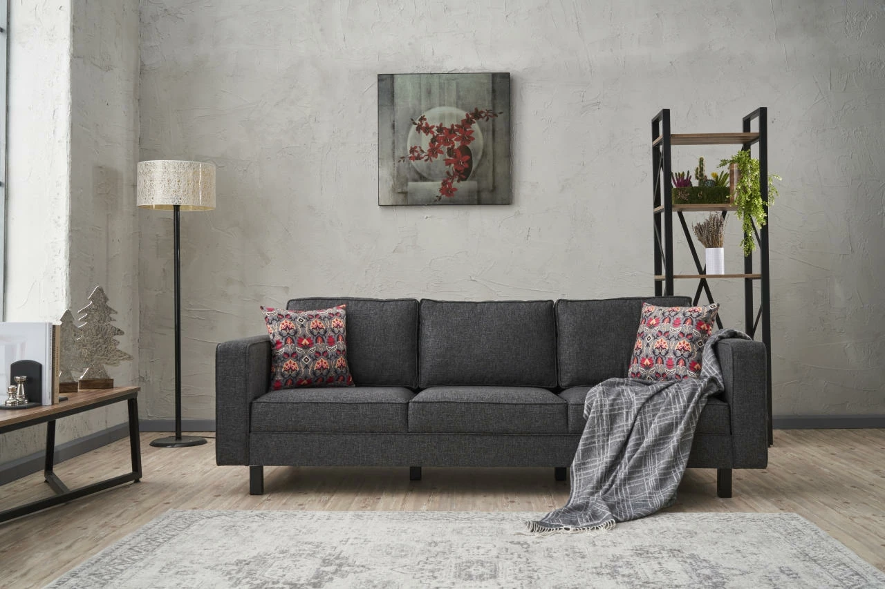 Divan treshe Atelier del Sofa, lino Kale, antracit