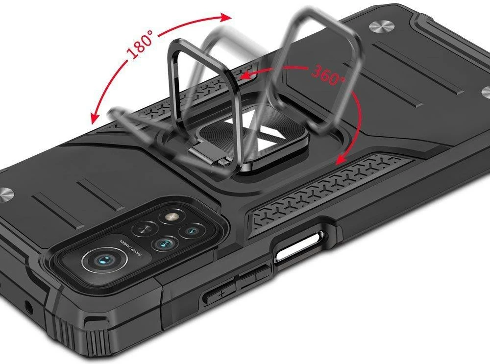 Mbështjellës Wozinsky Ring Armor Tough Hybrid për Xiaomi Poco M4 Pro 5G / Redmi Note 11 5G / Redmi Note 11T 5G / Redmi Note 11S 5G, i zi