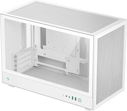 Kasë DeepCool CH260, Micro Tower, micro ATX/Mini-ITX, xham i temperuar, e bardhë