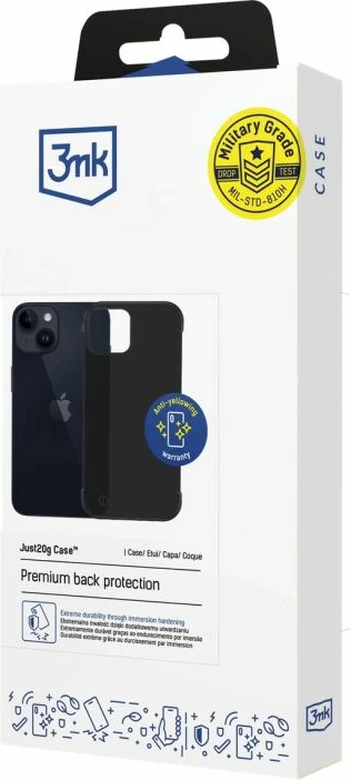 Kllapë telefoni 3mk Just20g Matt për iPhone 15, e zezë