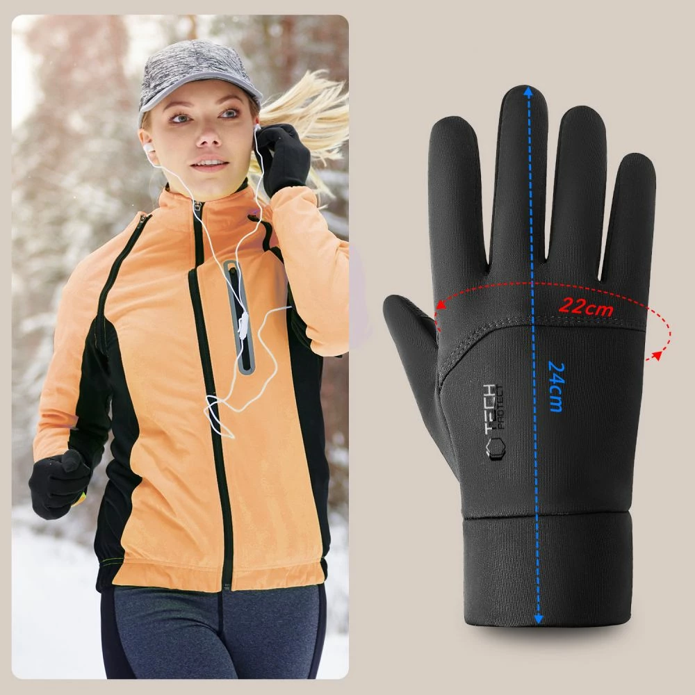 Doreza Tech-Protect WG01 me touch tips, të zeza, M