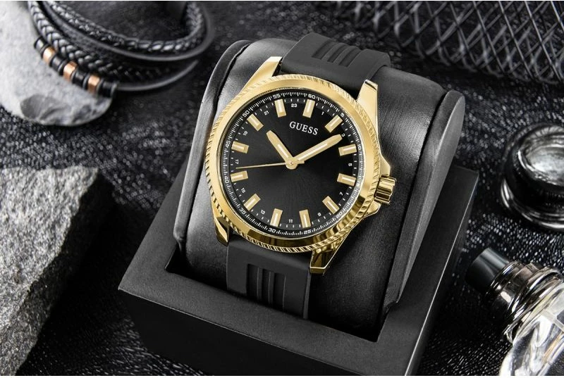 Orë dore meshkuj Guess Champ GW0639G2, set me kuti