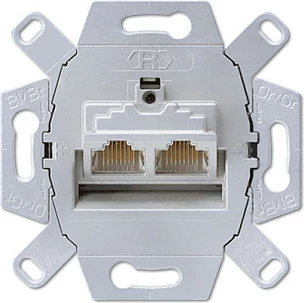 Prizë rrjeti Jung UAE8-8UPOK6, 2x RJ45, Cat.6, e hirtë