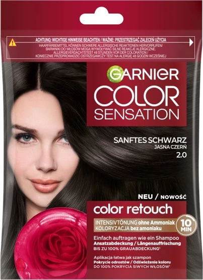 Shampon ngjyrues për femra Garnier Color Sensation Color Retouch 2.0 Light Black, 1 copë