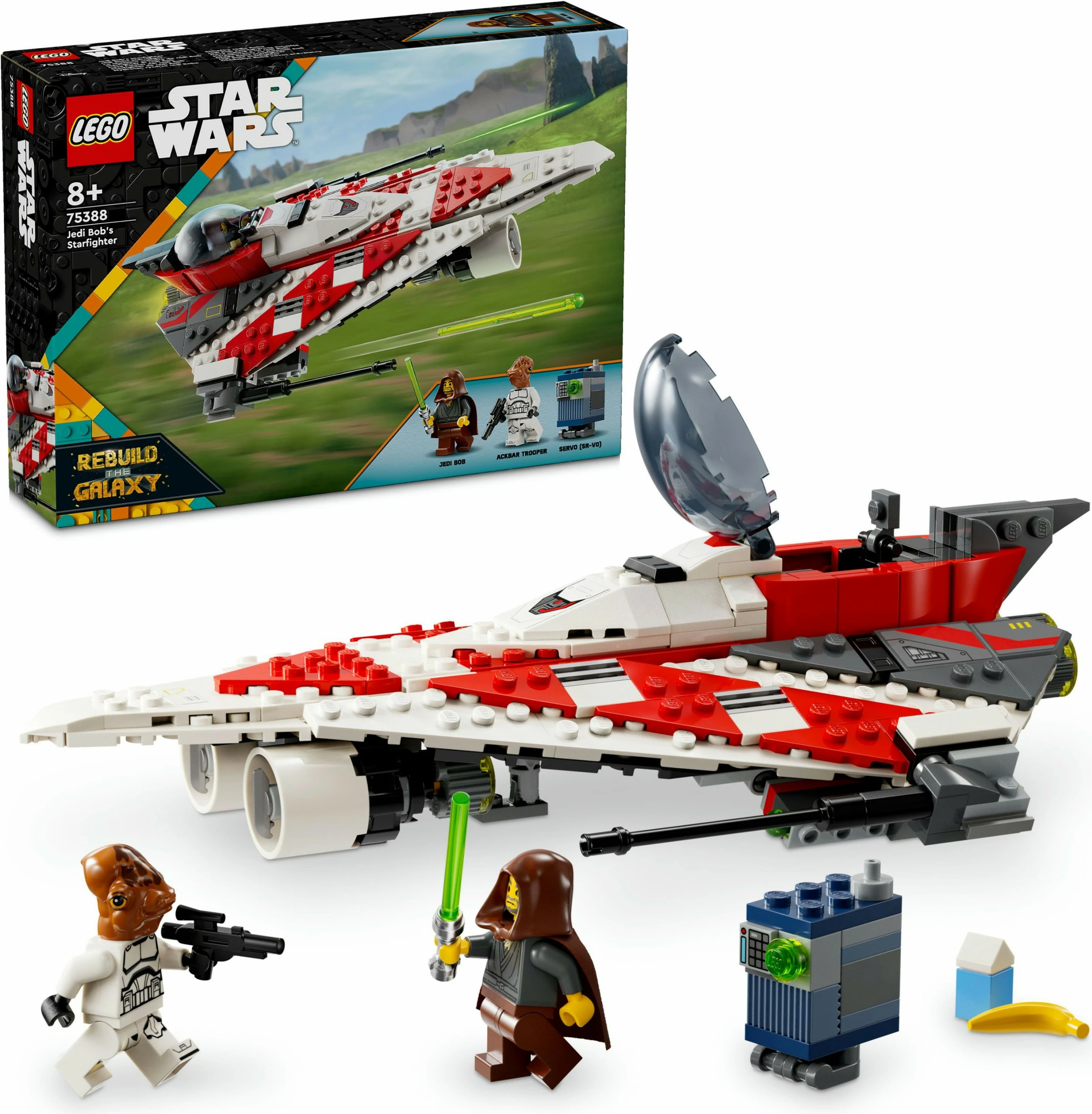 Set ndërtimi LEGO Jedi Bob's Starfighter, 305 pjesë, shumëngjyrësh