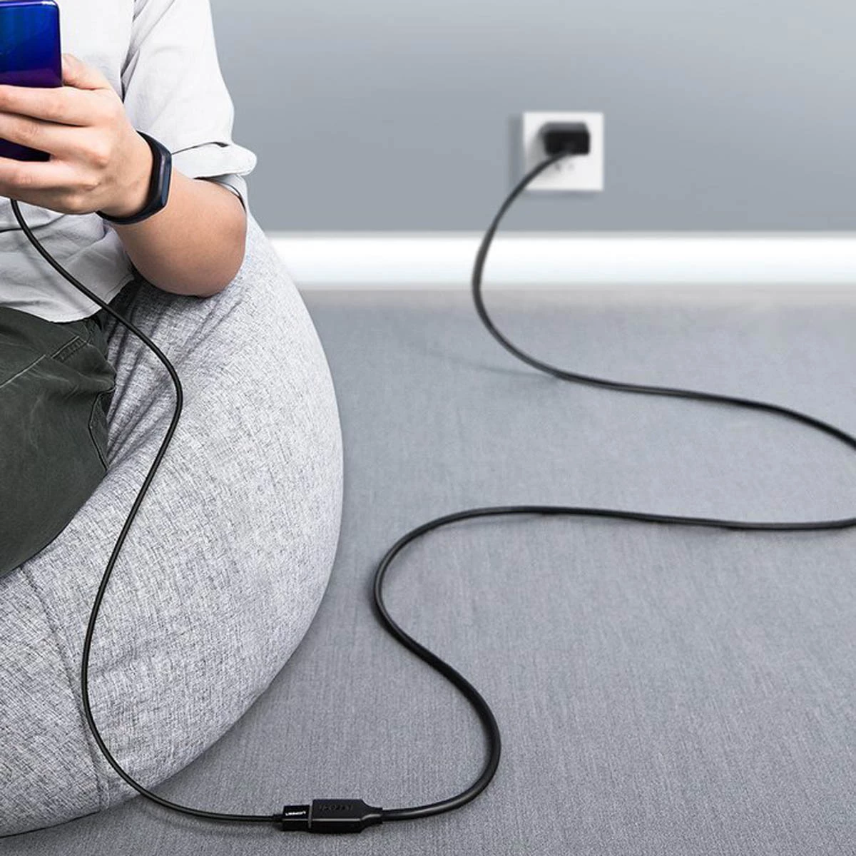 Kabllo zgjatues USB-A në USB-A Ugreen 0.5m, USB 3.0, e zezë