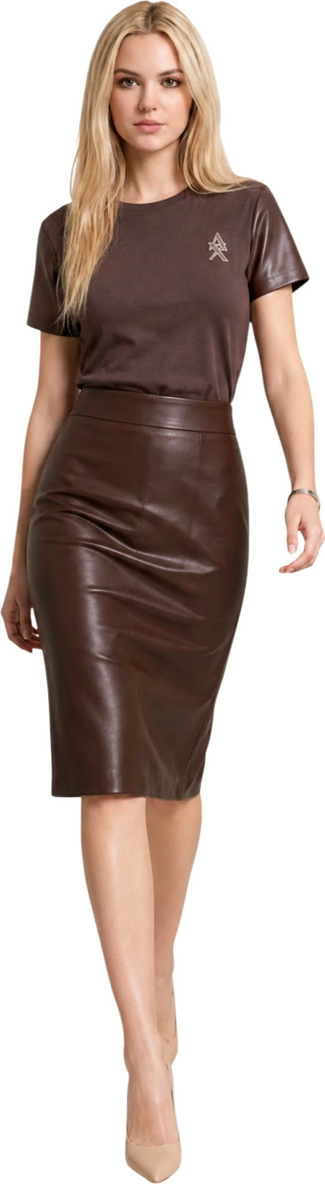 Maicë për femra Armani Exchange XW002812 AF10356, kafe [Madhësia: S]