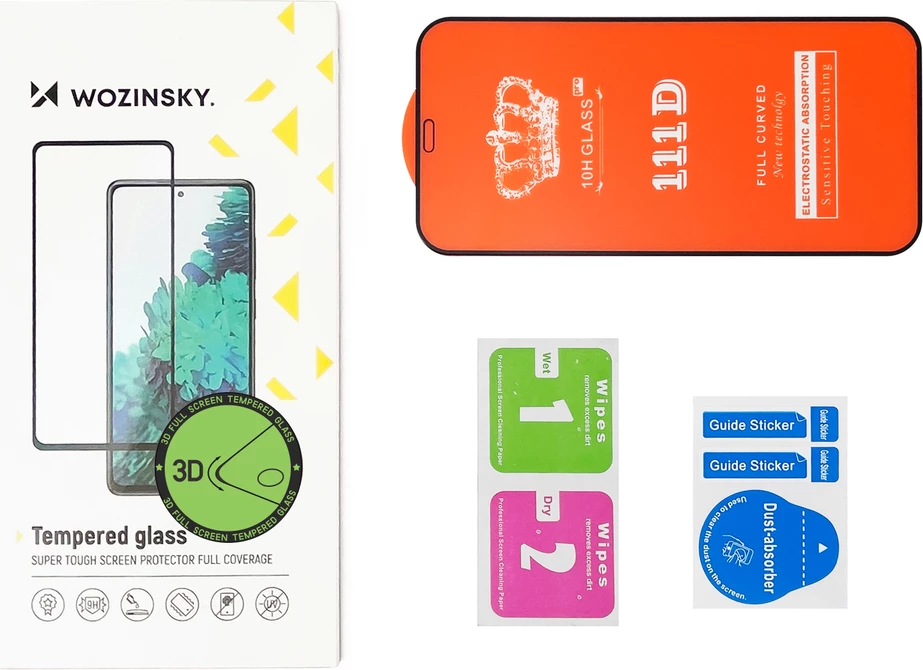 Xham i temperuar Wozinsky Full Glue për iPhone 14 Plus / 13 Pro Max, i zi