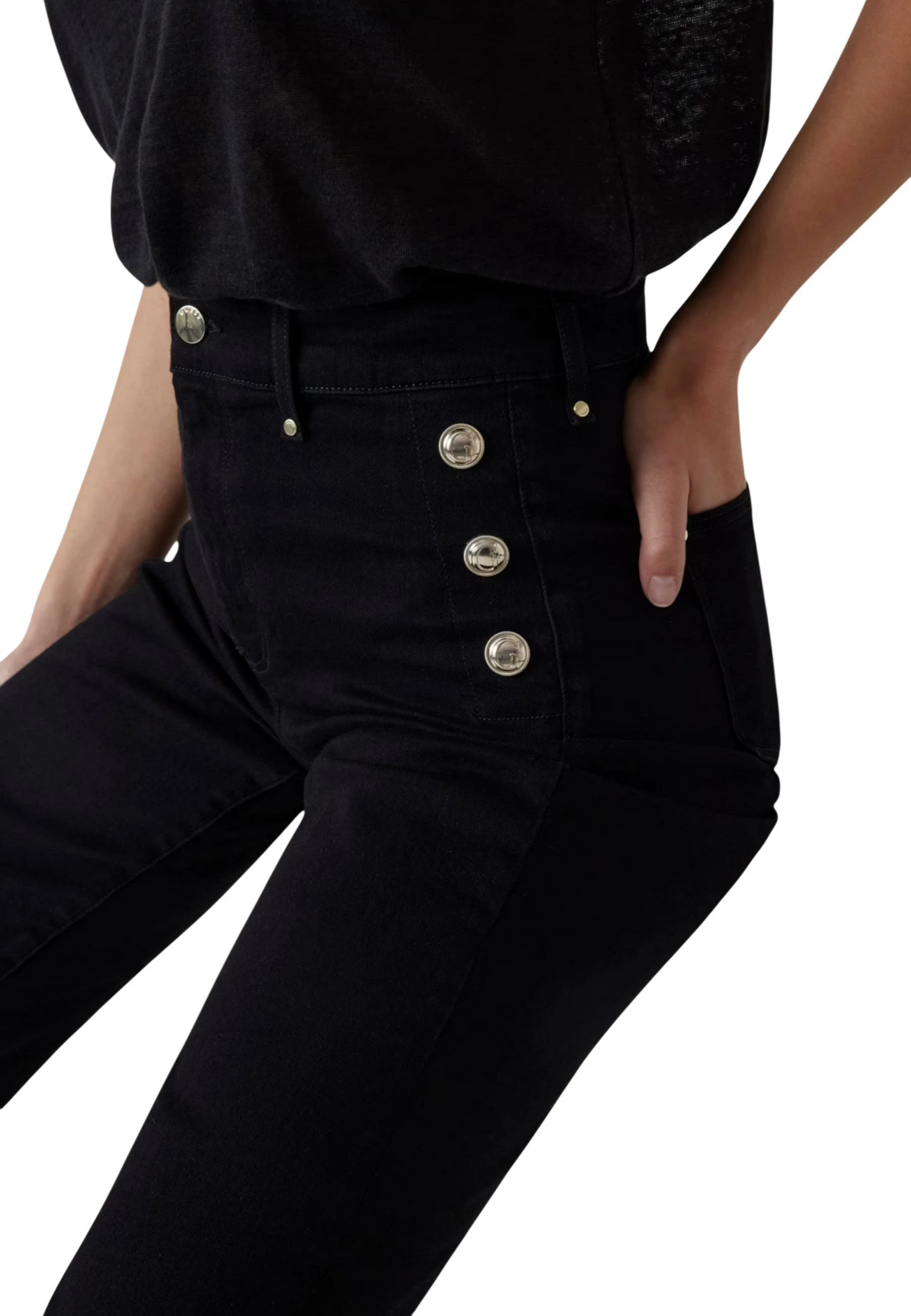 Pantallona për femra Guess New Faye Pant W5RA0P D4PZ1, të zeza [Madhësia: W28 L34]