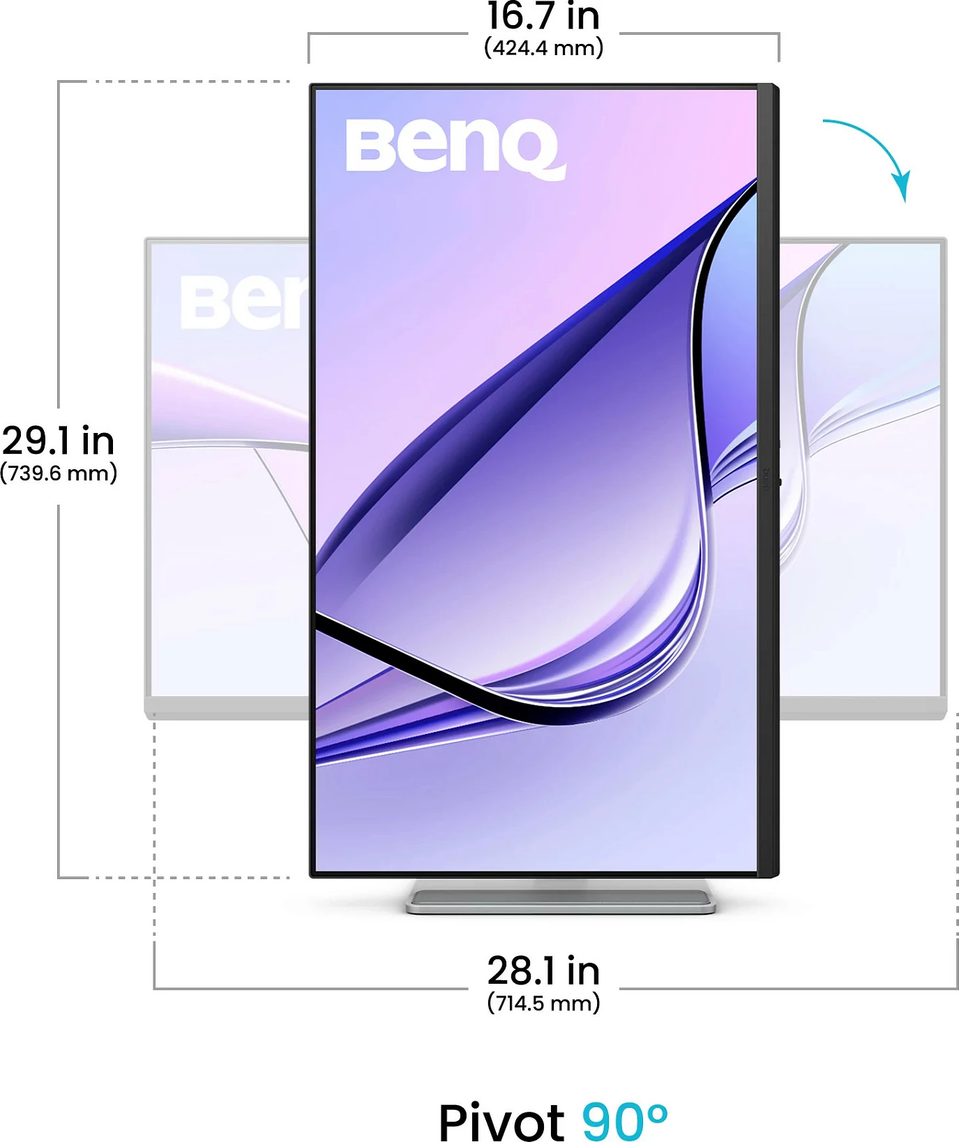 Monitor BenQ MA320UP 31.5" 4K UHD, Nano Gloss, USB-C Hub, HDR, i bardhë